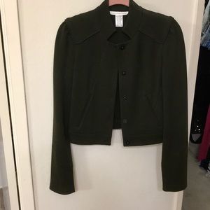 Diane von Furstenberg army green jacket